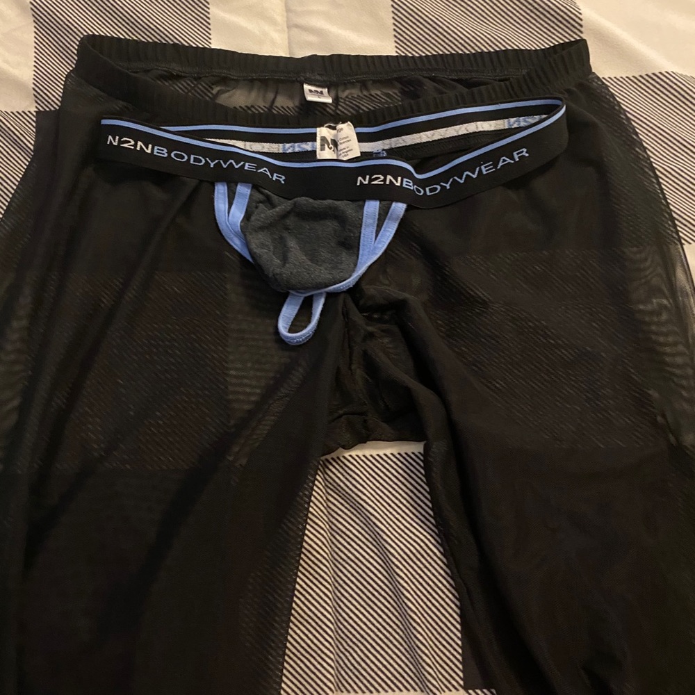 N2N Bodywear Thong and mesh lounge pants